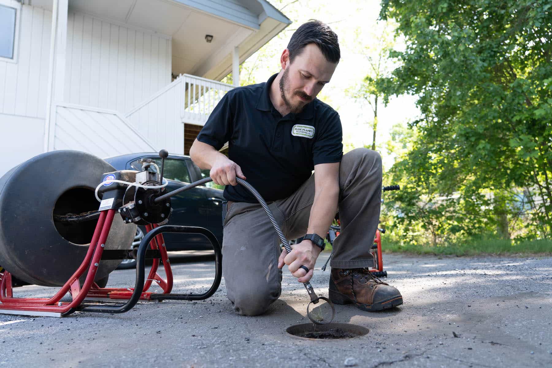 Drain cleaning by Rush Plumbing and Rooter